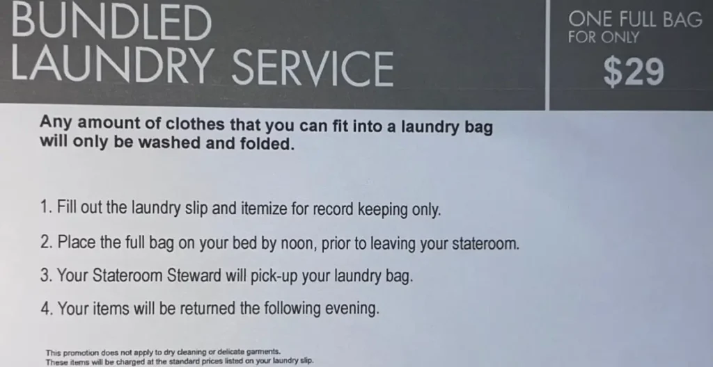 NCL special laundry service offer