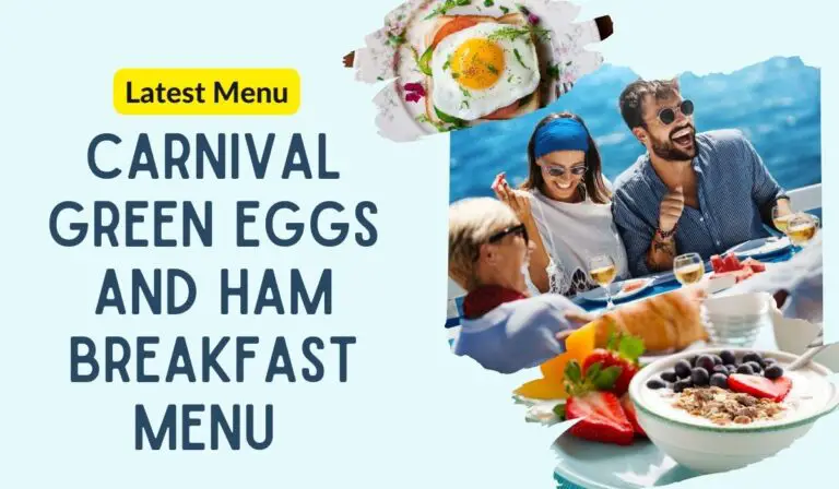 Carnival Green Eggs and Ham Breakfast Menu