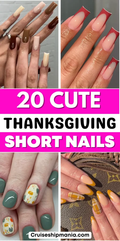 thanksgiving short nails