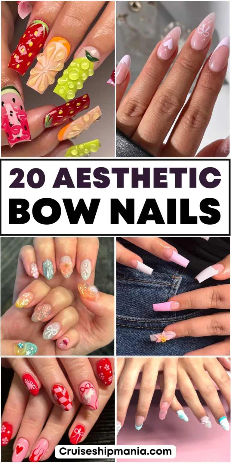 15 Aesthetic Bow Nails