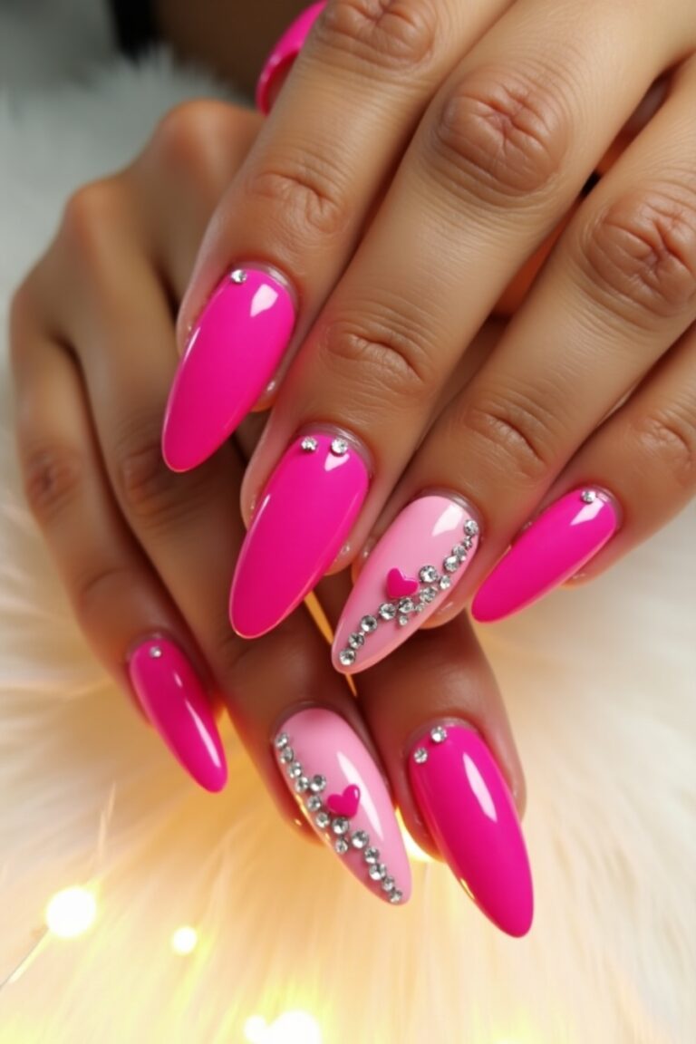 12 Pink Nail Designs for Valentine’s Day