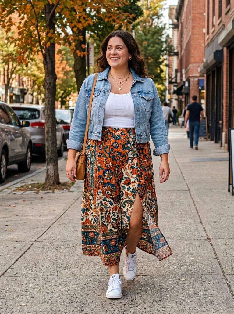 10 Plus Size Fall Skirt Outfits That Actually Work for the Season