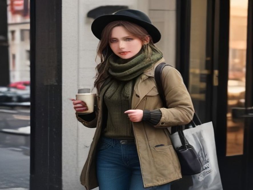 8. Quilted Barn Jacket and Dark Wash Denim